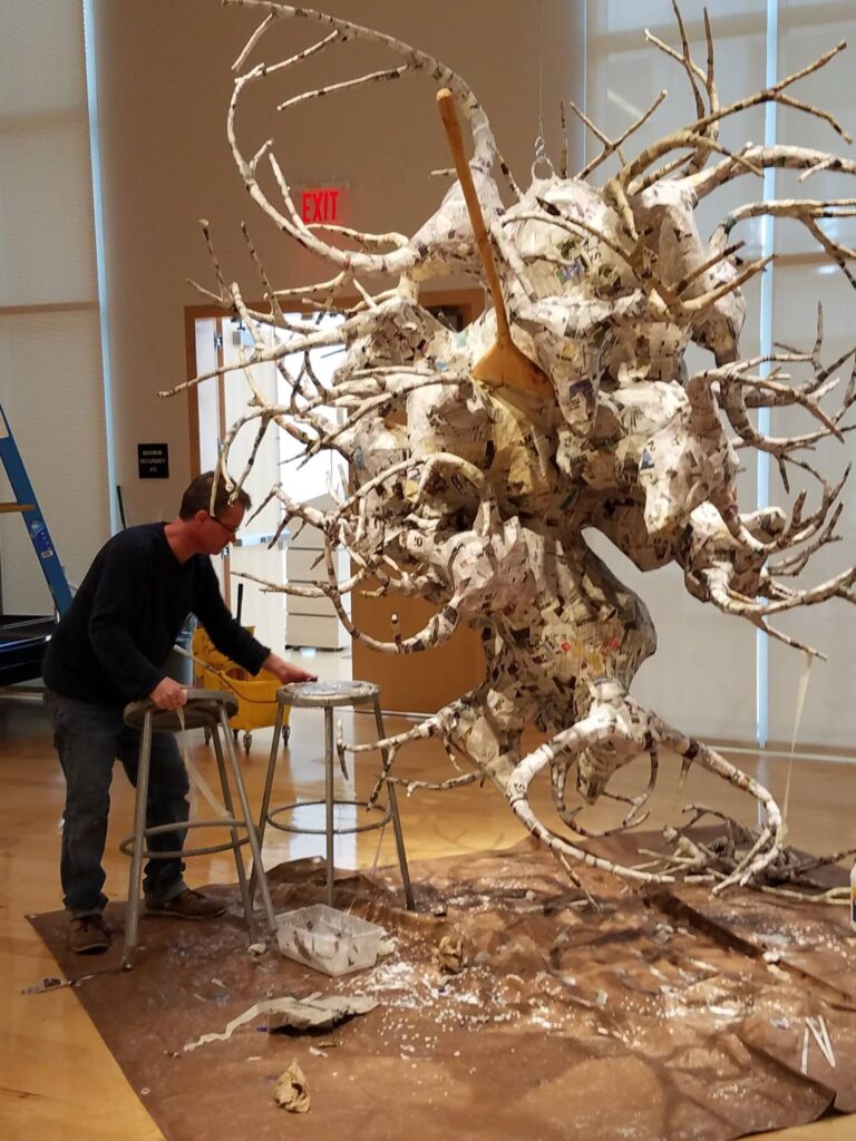 Celebrated sculptor and James Madison University art professor Greg Stewart will display a new exhibition titled “We Still Have the Sky” at Mary Baldwin’s Hunt Gallery from October 3–28.