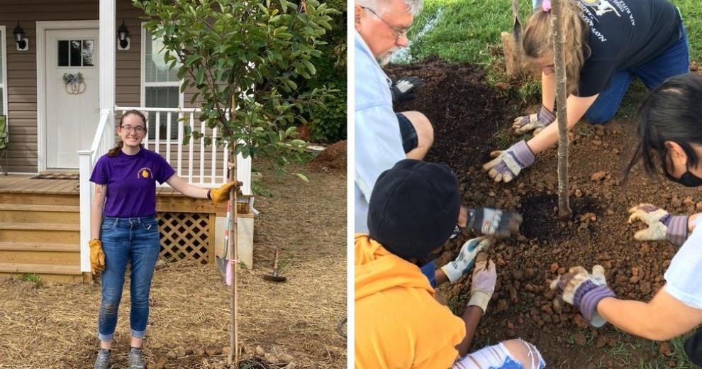 Student Volunteers Help Complete Tree Planting Project