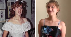 Collage: Paula Krosky in 1990 and Rachel Krosky in 2019