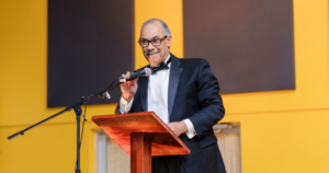 Dr. Edward Scott accepting his award