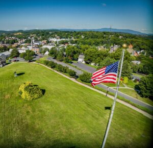 Cannon Hill and flag