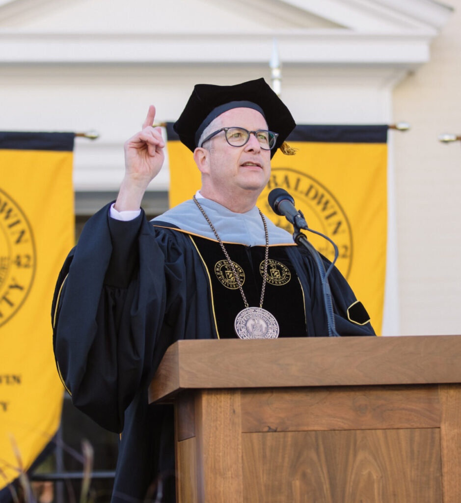 President Stein speaking