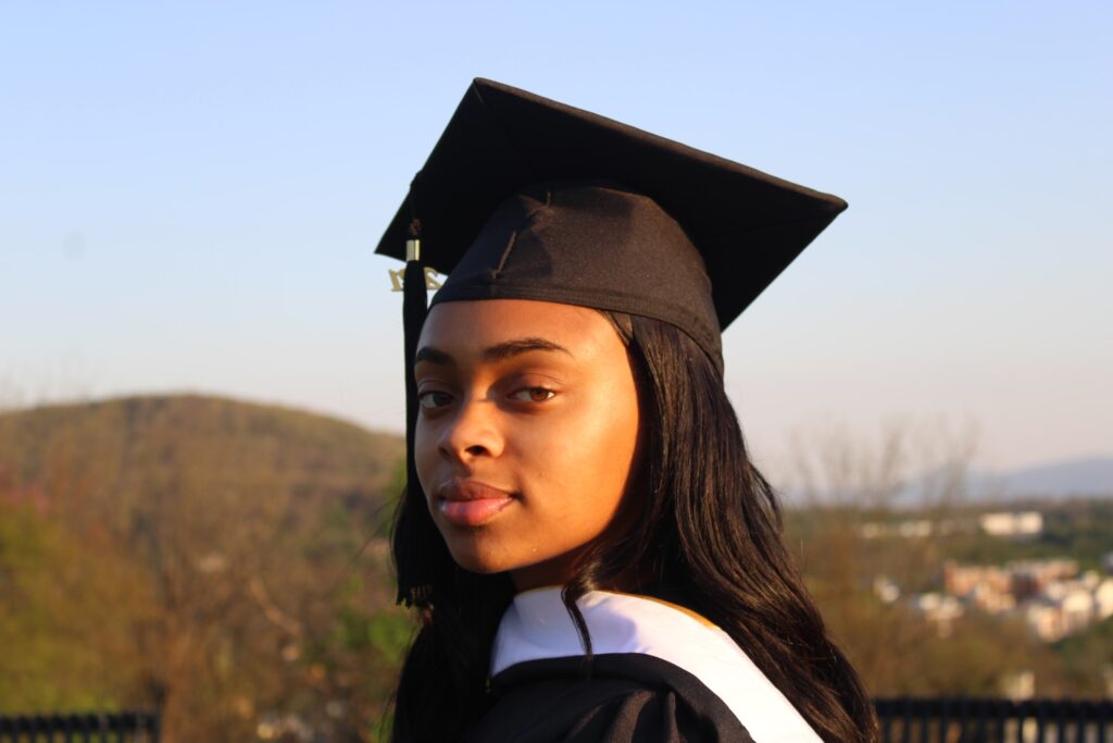 young black woman graduate