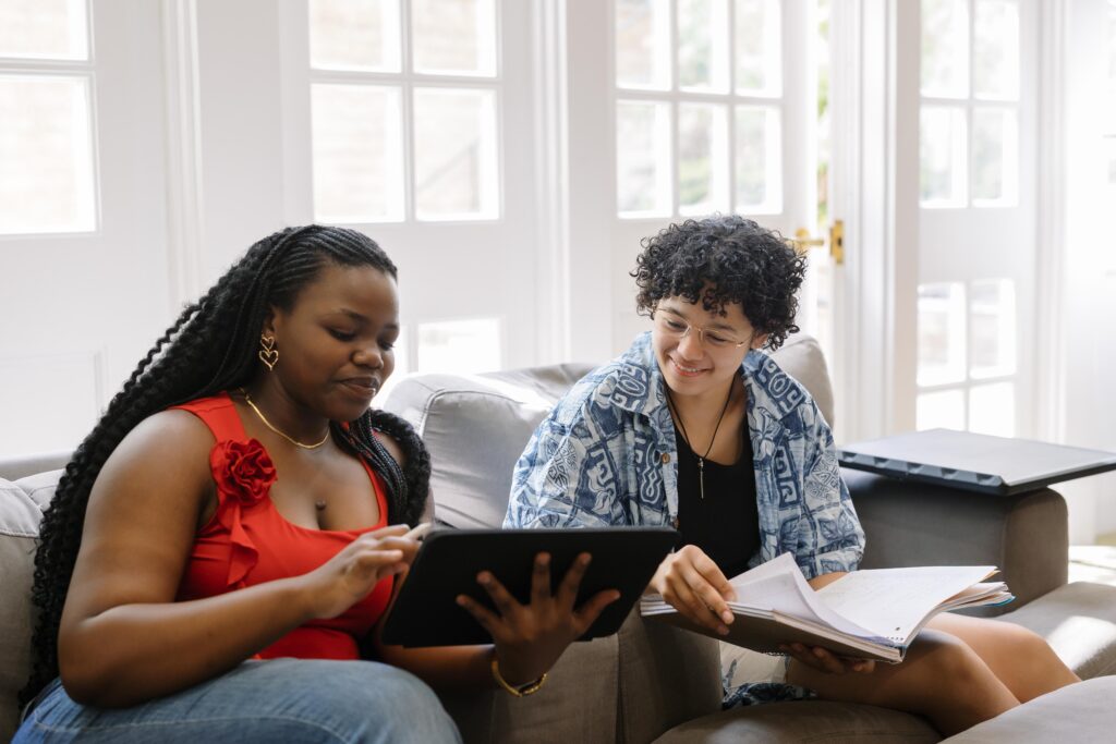 PEG students study together