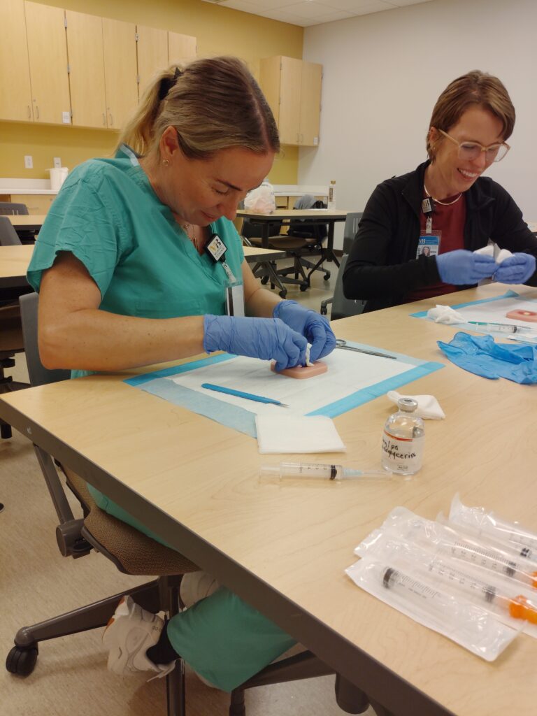 Nurses at work in the lab